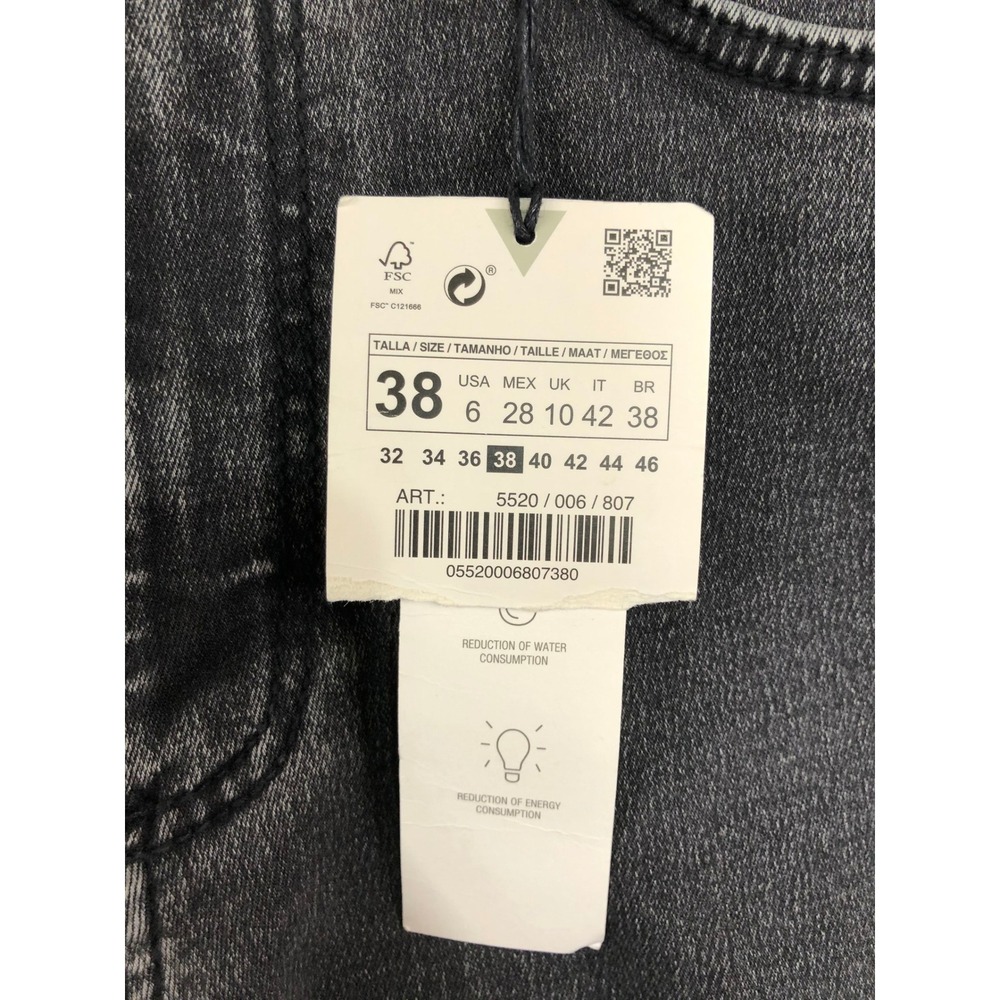 Zara Jeans Women 6 (26x28) Black NWT Super Elastic Hi-Rise Shaper Ankle Length - Picture 3 of 11